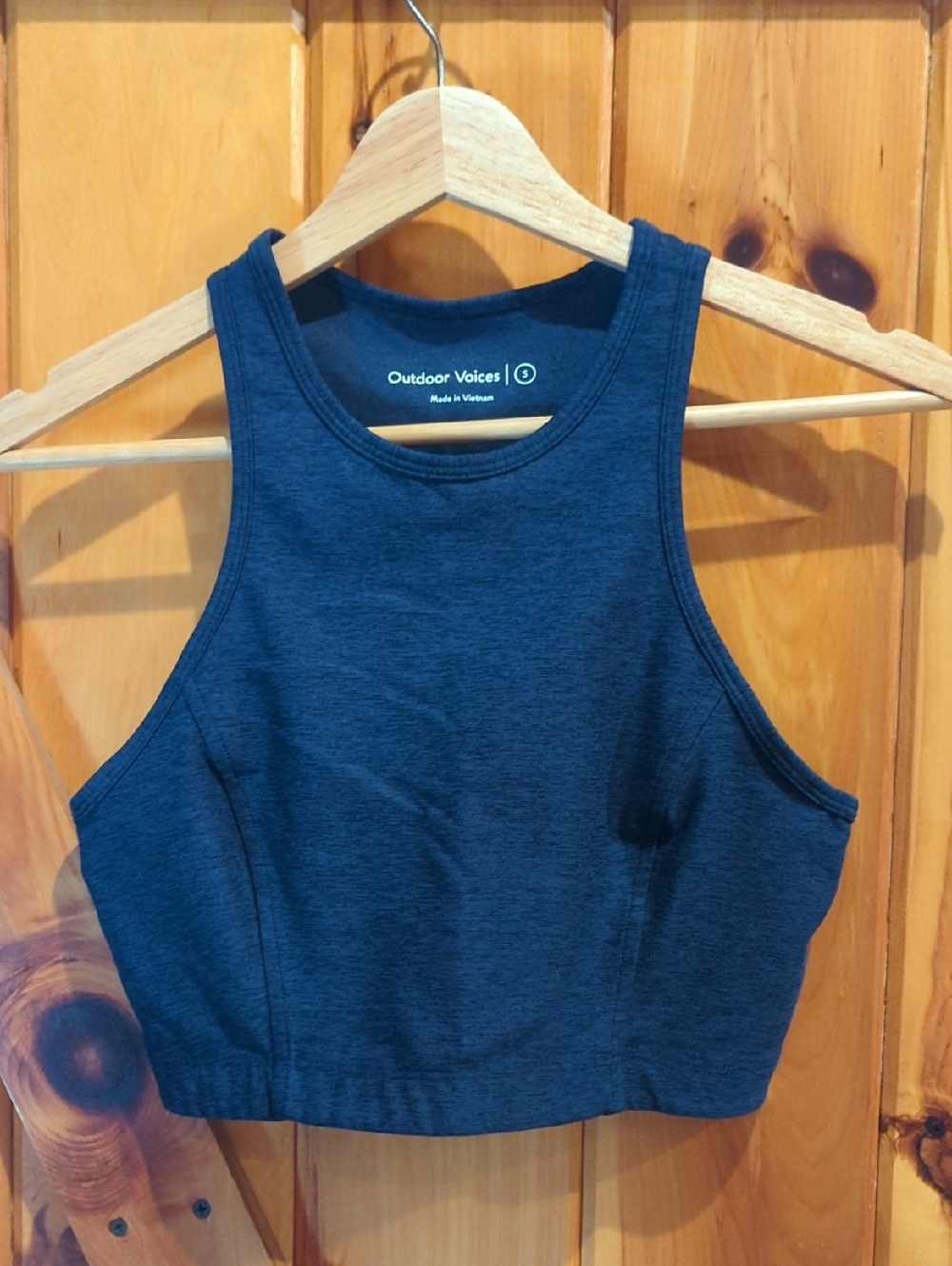 Outdoor Voices Dark Navy High Neck Sports Bra
